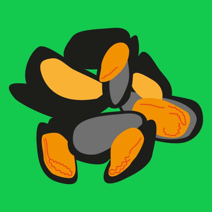 Rope grown mussels