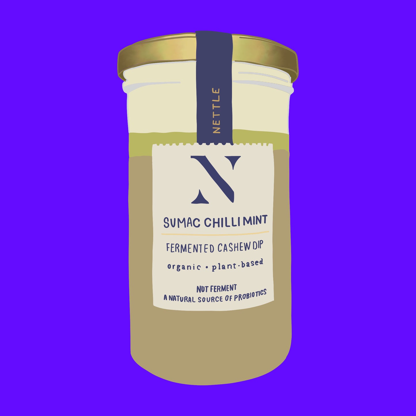 Organic fermented sumac cashew dip