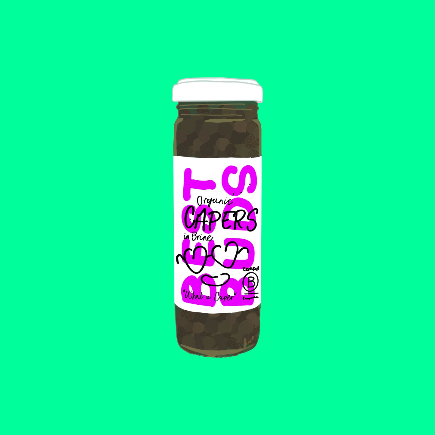 tangy and salty Mediterranean organic capers in brine