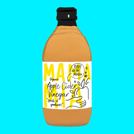 Organic raw apple cider vinegar, unfiltered and natural with the mother
