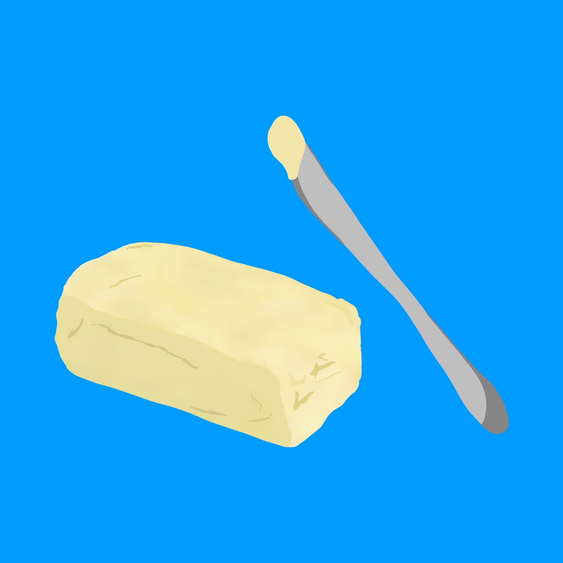 Organic unsalted butter with a smooth, creamy texture and a rich, pale golden colour, neatly shaped and ready for cooking or spreading.