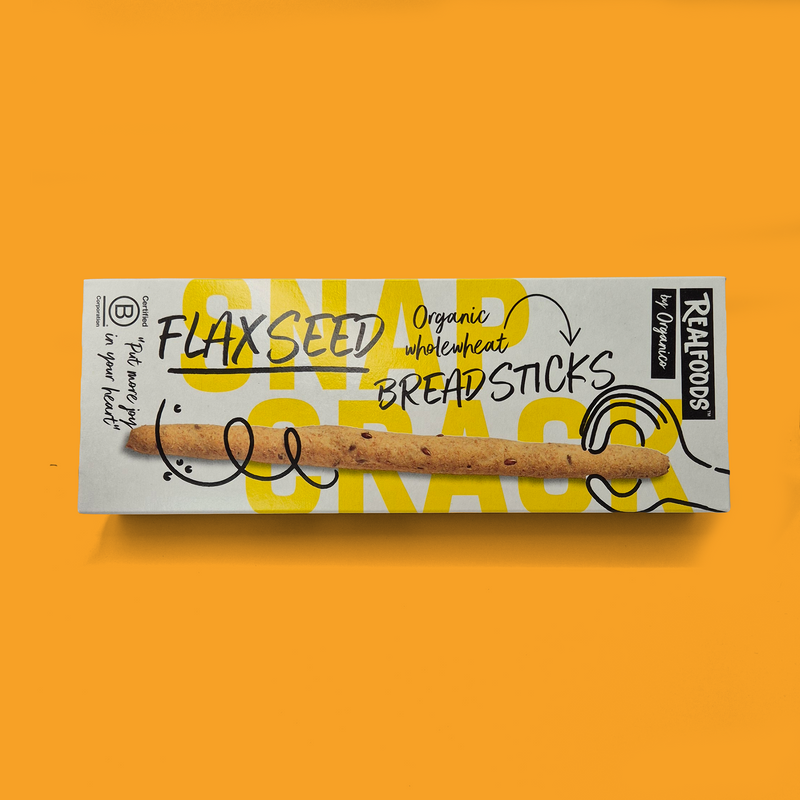 Organic flaxseed breadsticks