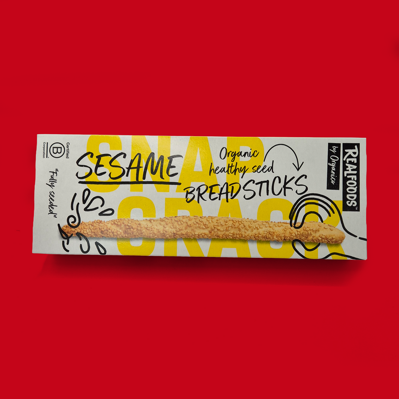 Organic sesame breadsticks