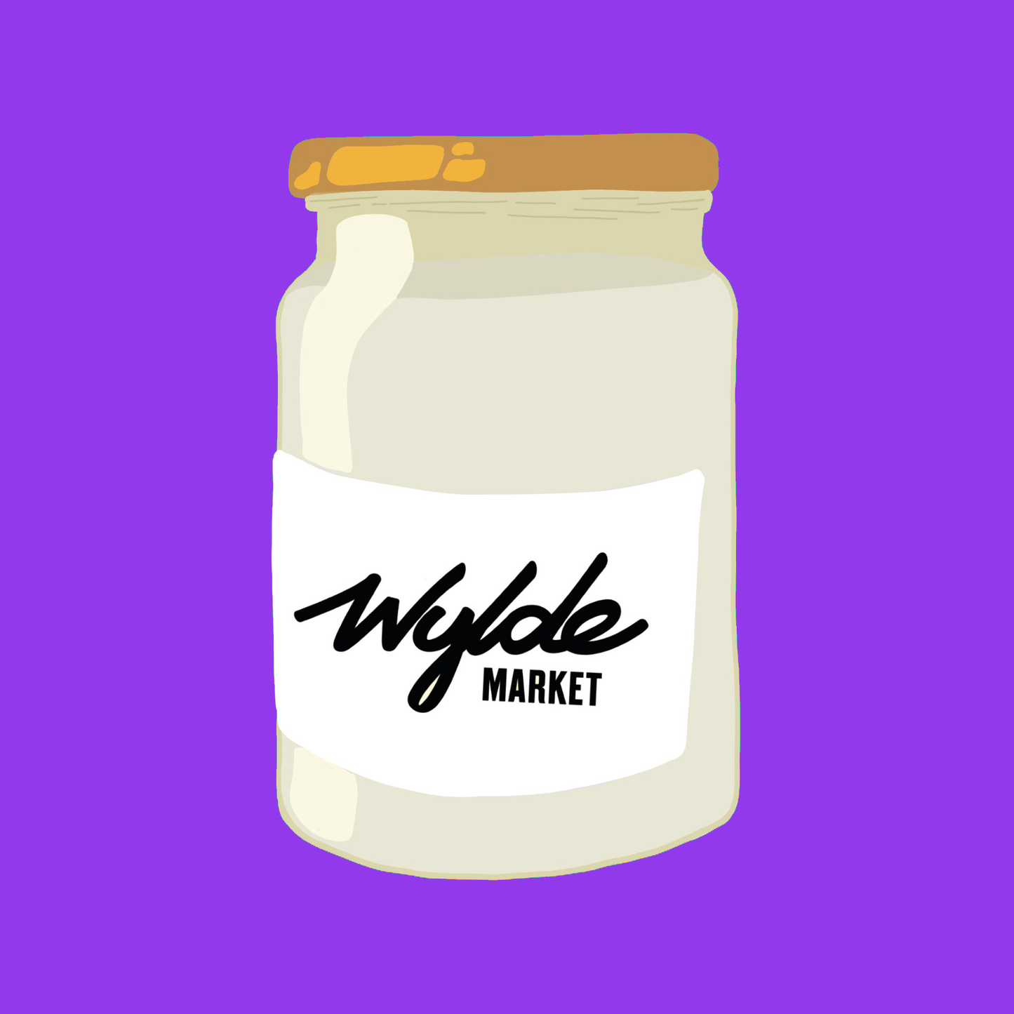 Pasture fed organic set yogurt with a thick, creamy texture in a glass jar.