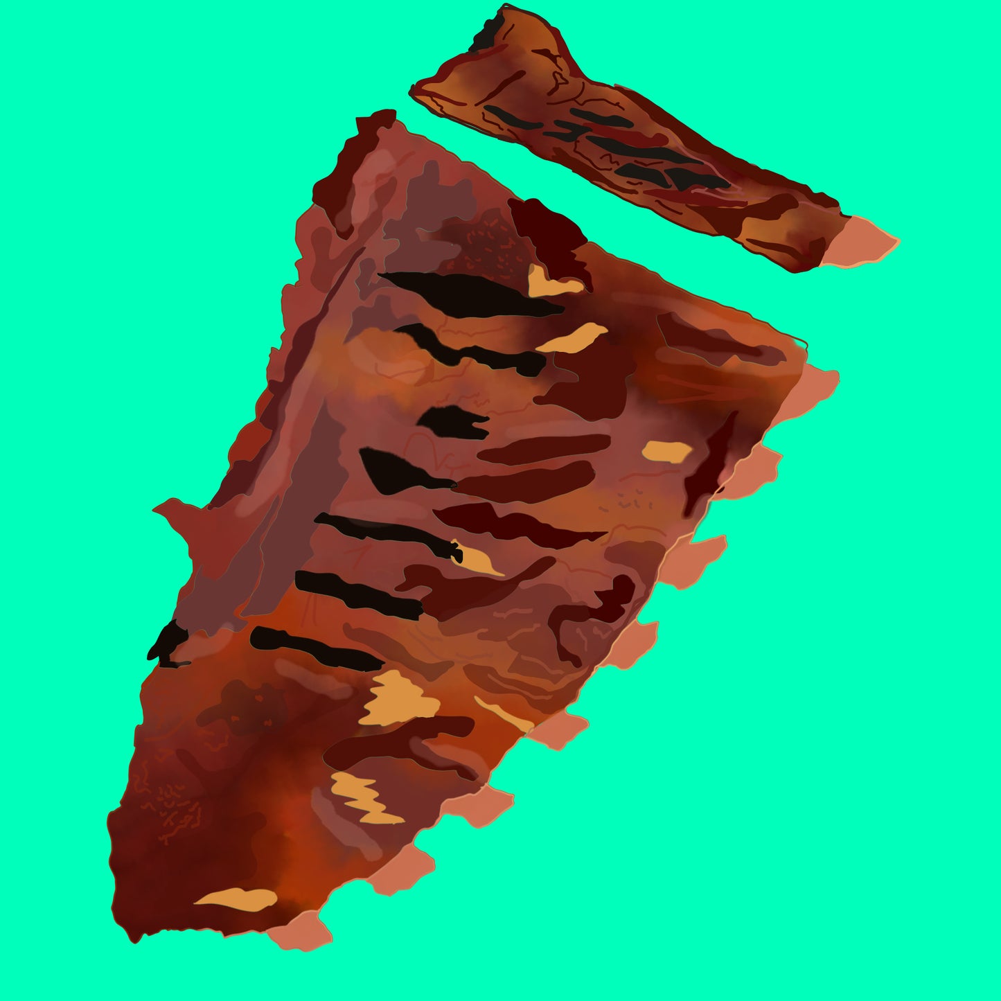 Organic pork ribs in barbecue marinade