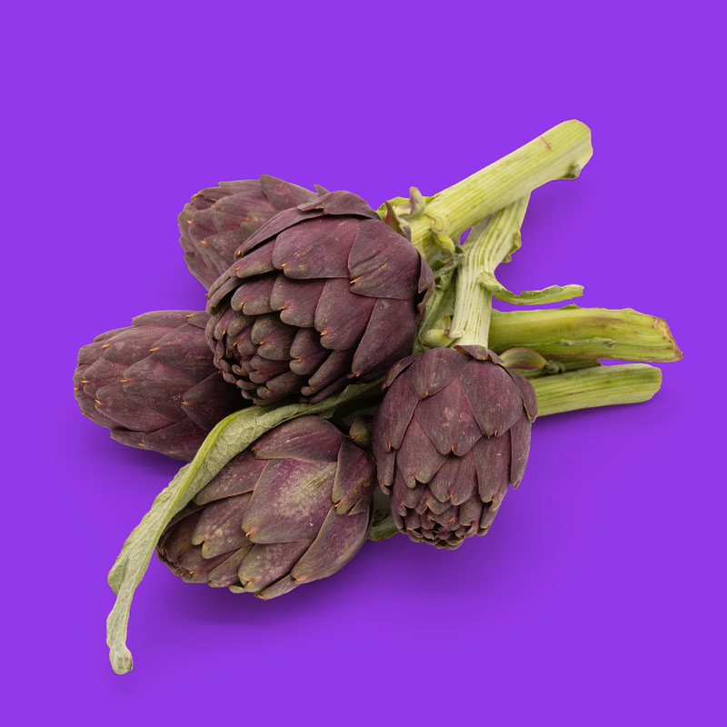 Organic purple artichoke