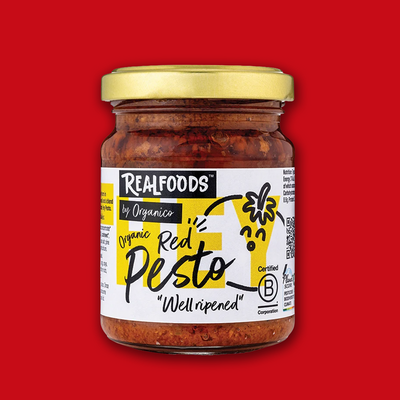 Organic vegan red pesto