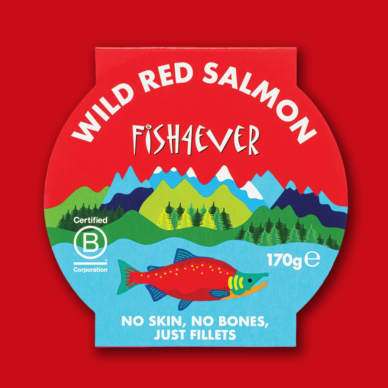 Wild red salmon fillets