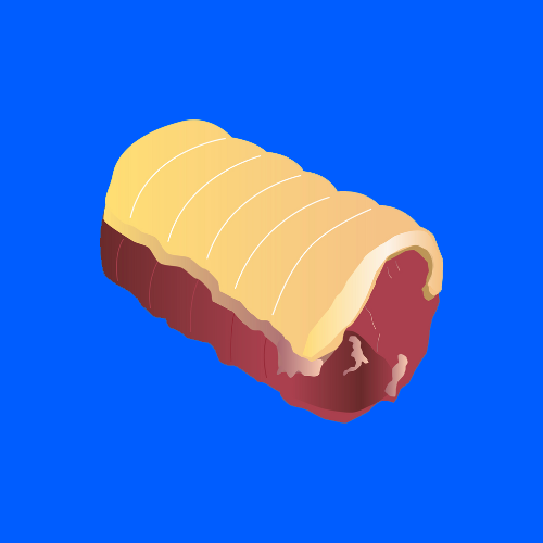 Pasture fed organic beef rolled brisket