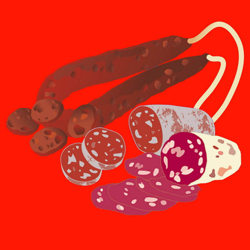 Christmas organic mixed salami platter