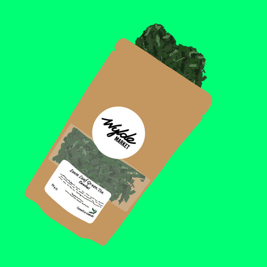 Loose leaf sencha green tea in kraft pouch packaging – Wylde Market.