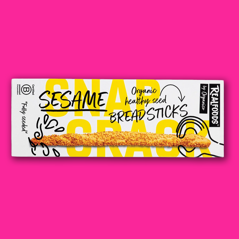 Organic sesame breadsticks