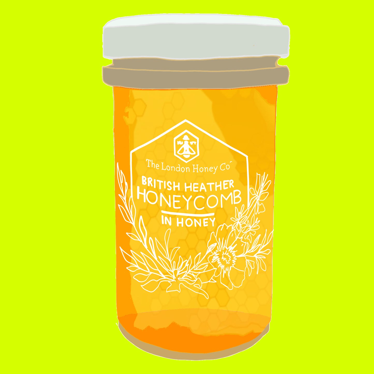 Heather honeycomb in honey