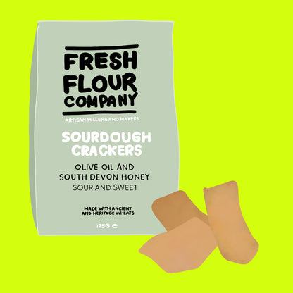 Sourdough crackers with olive oil and honey