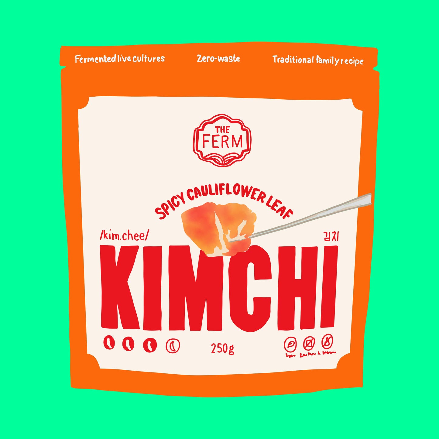 Cauliflower leaf kimchi