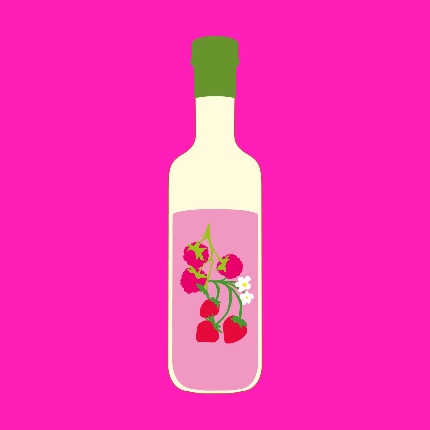 Strawberry and raspberry wine vinegar