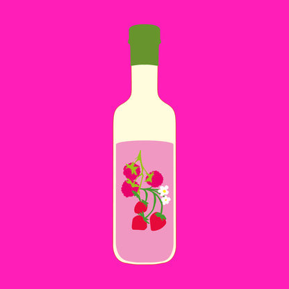 Strawberry and raspberry wine vinegar