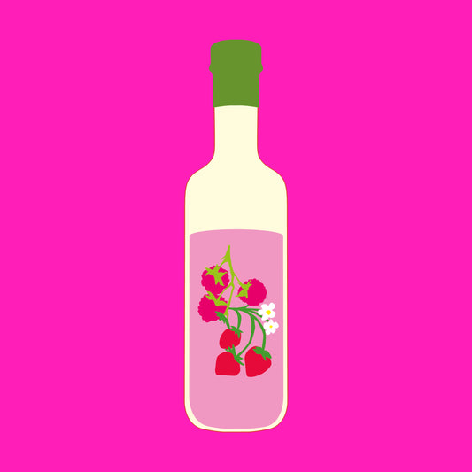 Strawberry and raspberry wine vinegar