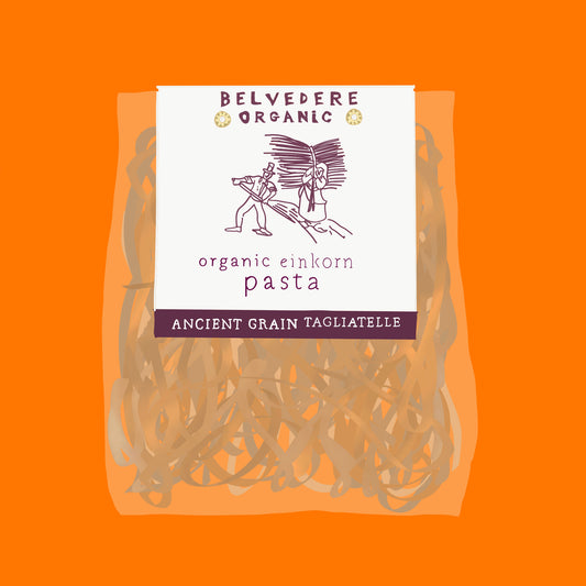 Organic einkorn tagliatelle