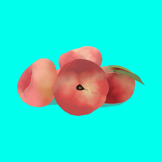 Organic French flat peaches
