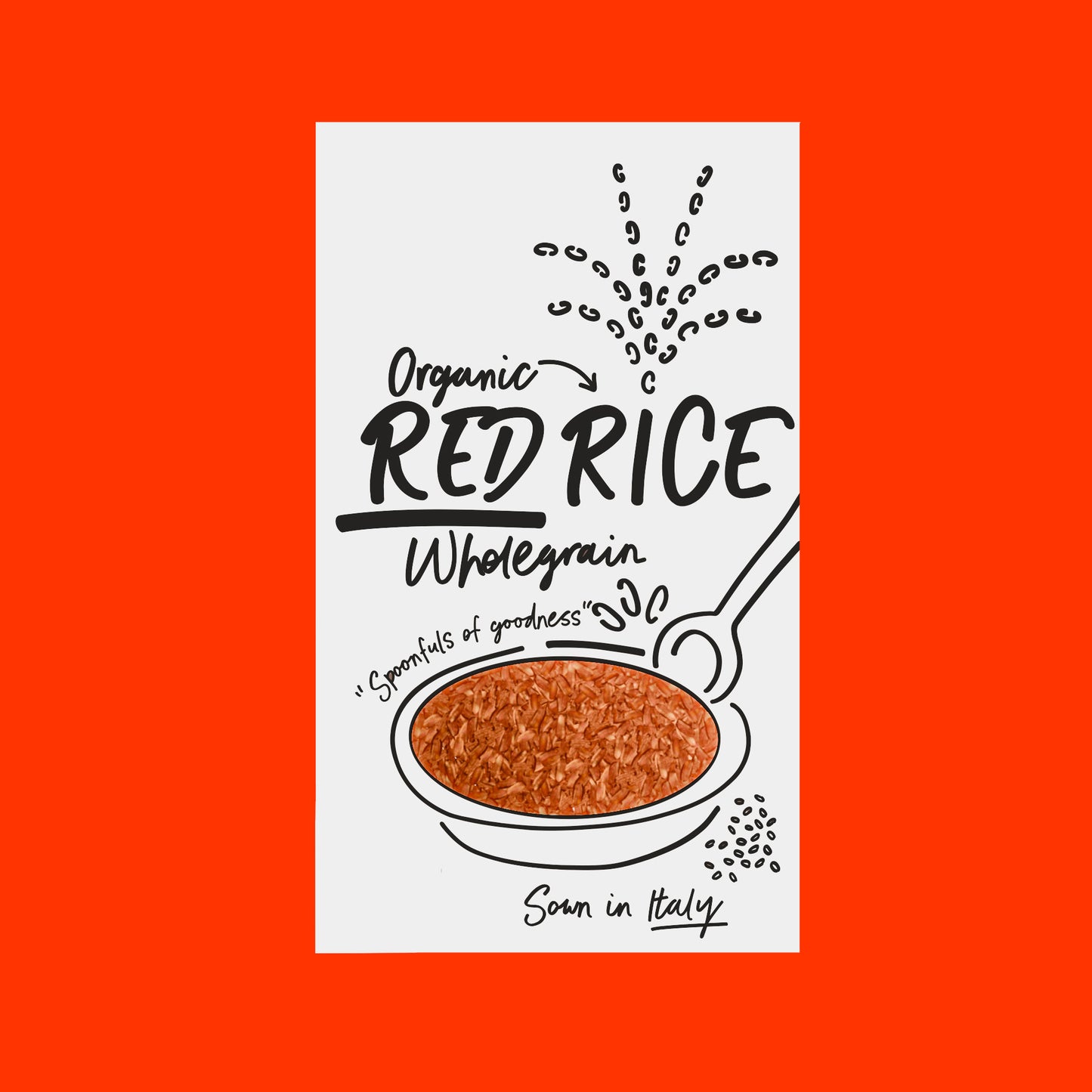 Organic red wholegrain rice