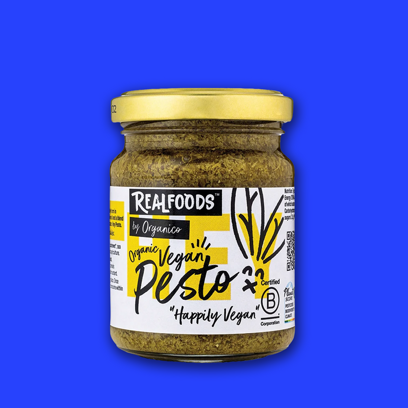 Organic vegan basil pesto