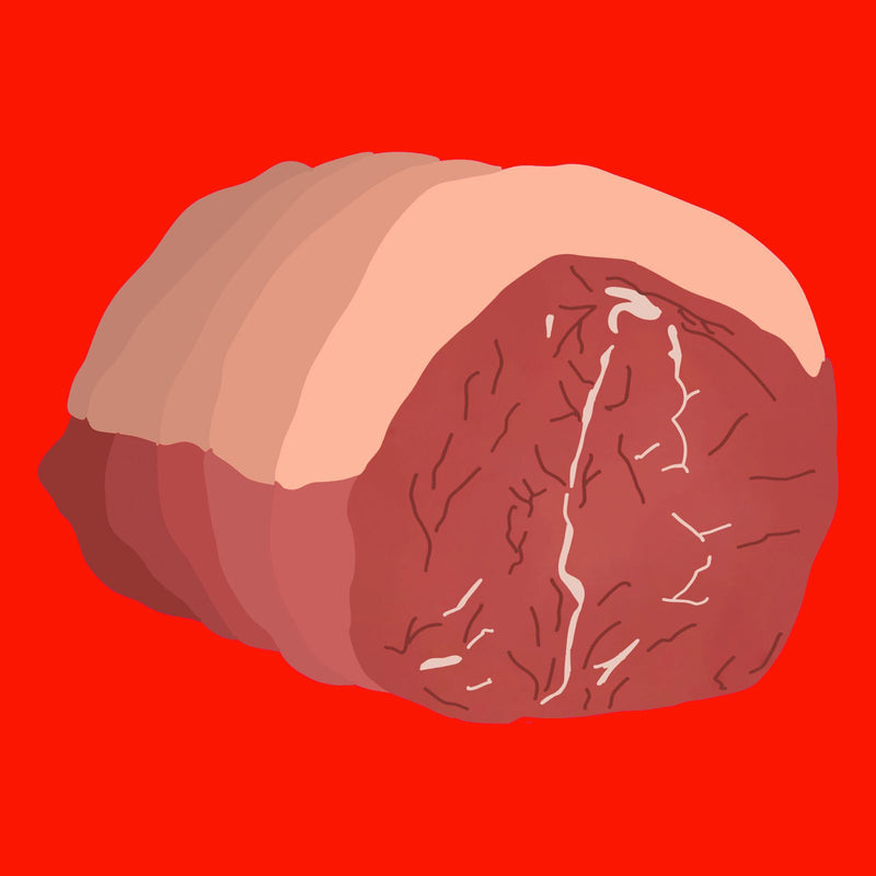 Christmas pasture fed organic rolled beef top rump ++