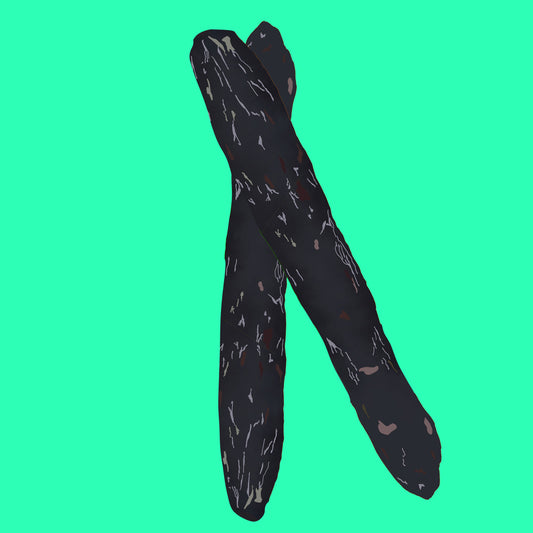 Illustration of wild duck and pistachio mini salami, sliced cured meat with pistachio pieces.