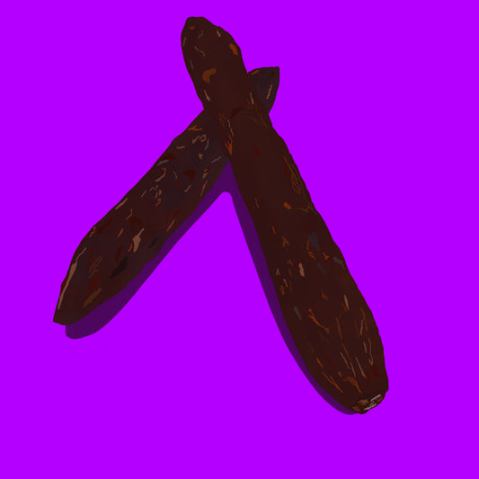 Illustration of wild duck Peking style beer sticks, cured meat sticks with a rich texture.
