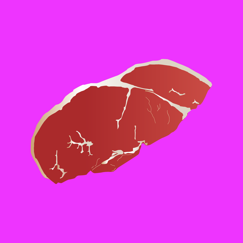 Pasture fed organic dry aged beef rump steak