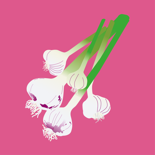 Biodynamic organic green garlic