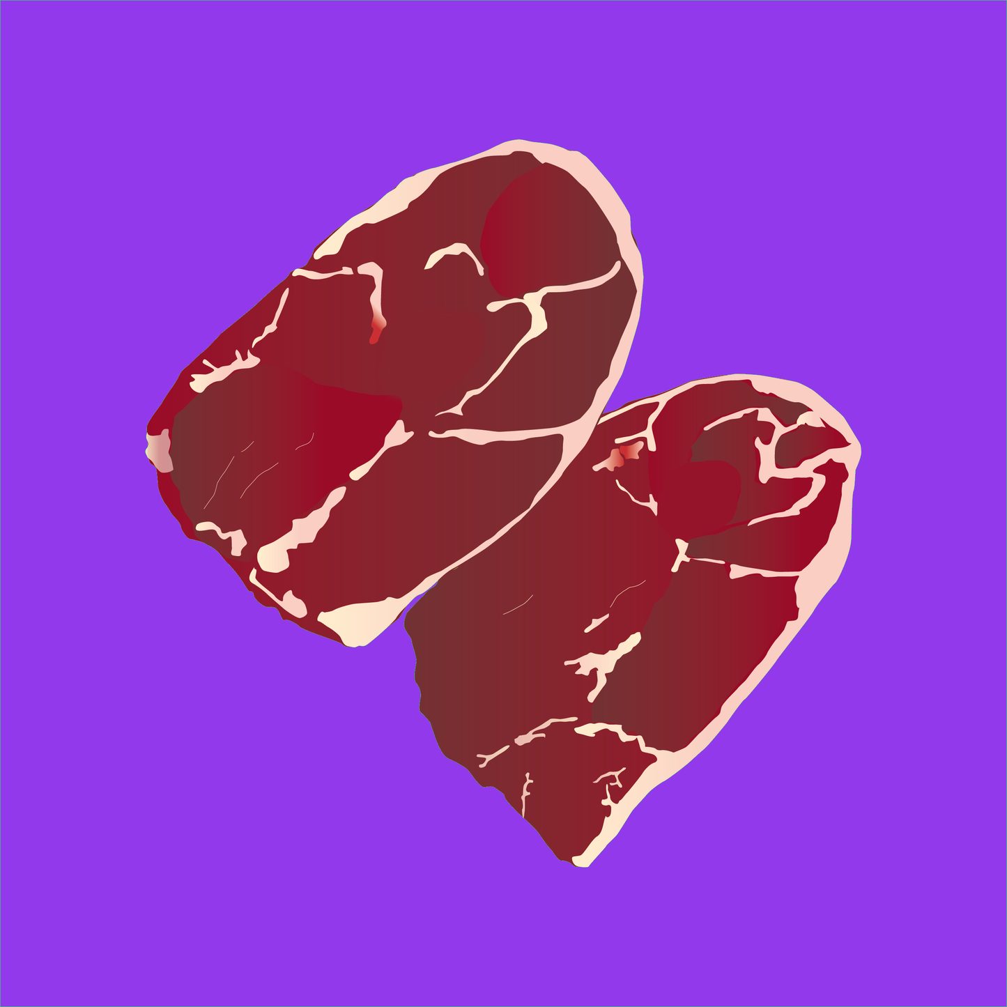 Pasture fed organic lamb leg steaks off the bone