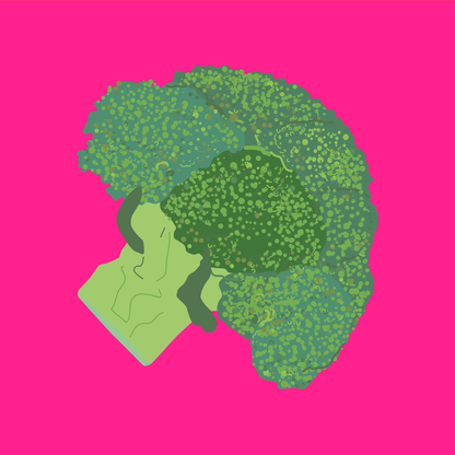 Organic broccoli head