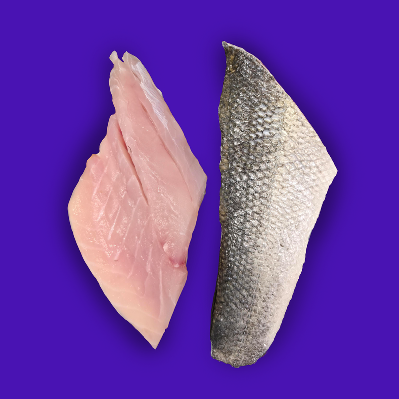 Line caught wild bass fillets