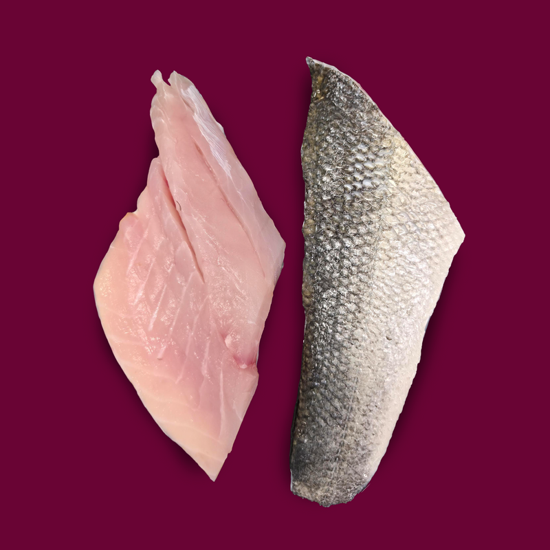 Line caught wild bass fillets