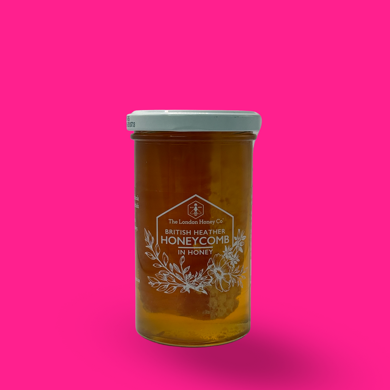 Heather honeycomb in honey