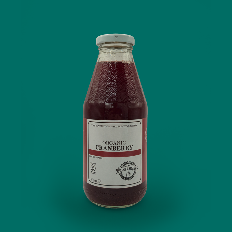 Organic cranberry and apple juice