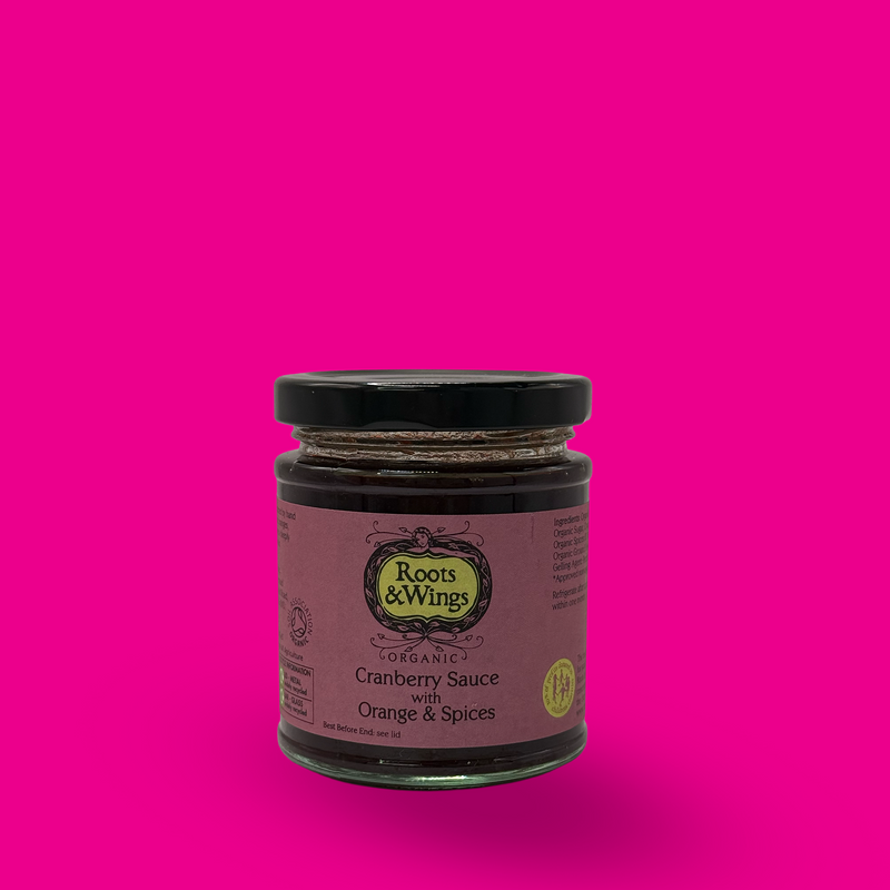 Organic cranberry sauce with orange and spices