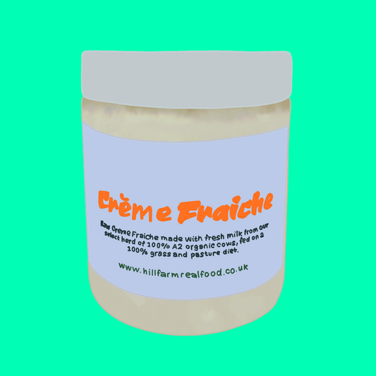 Pasture fed raw organic creme fraiche