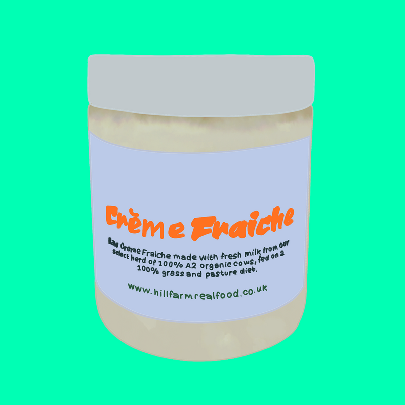 Pasture fed raw organic creme fraiche