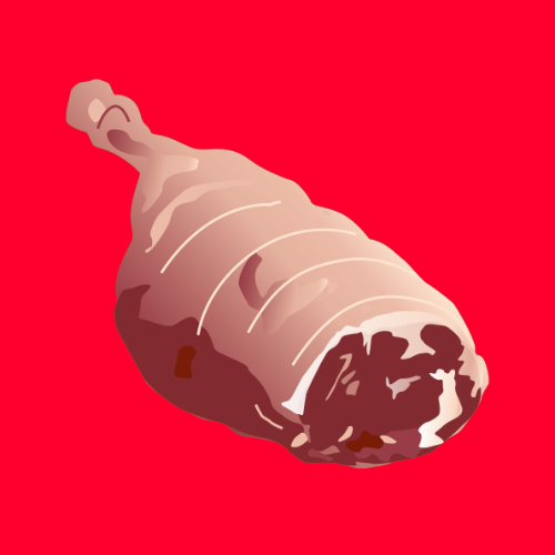 Pasture fed organic lamb leg