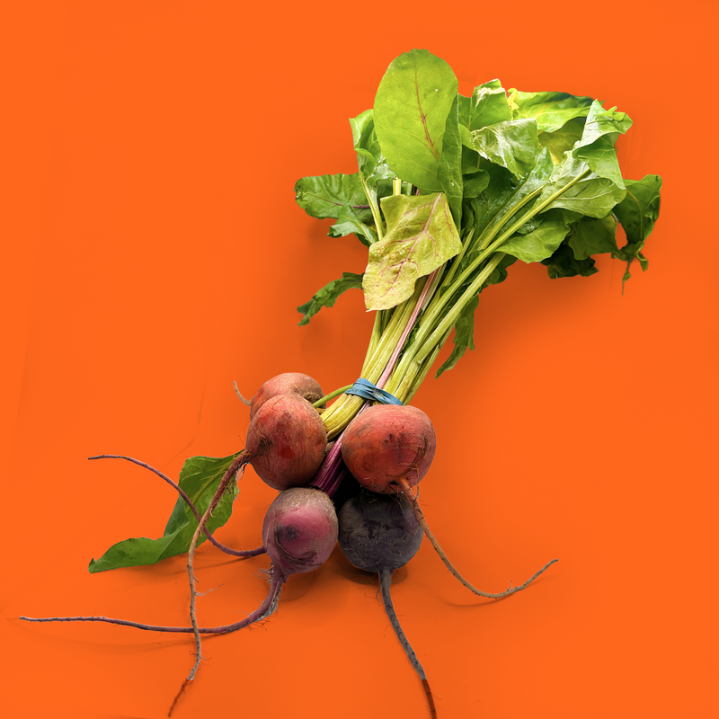 Organic rainbow beetroot