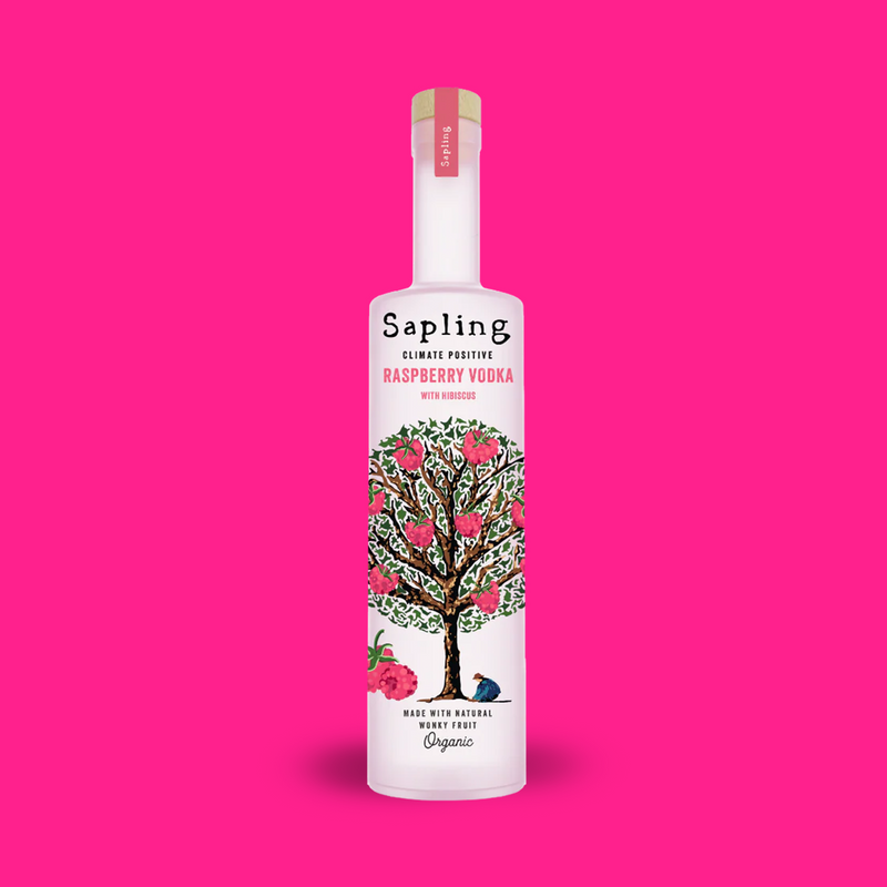 Organic wonky raspberry & hibiscus vodka