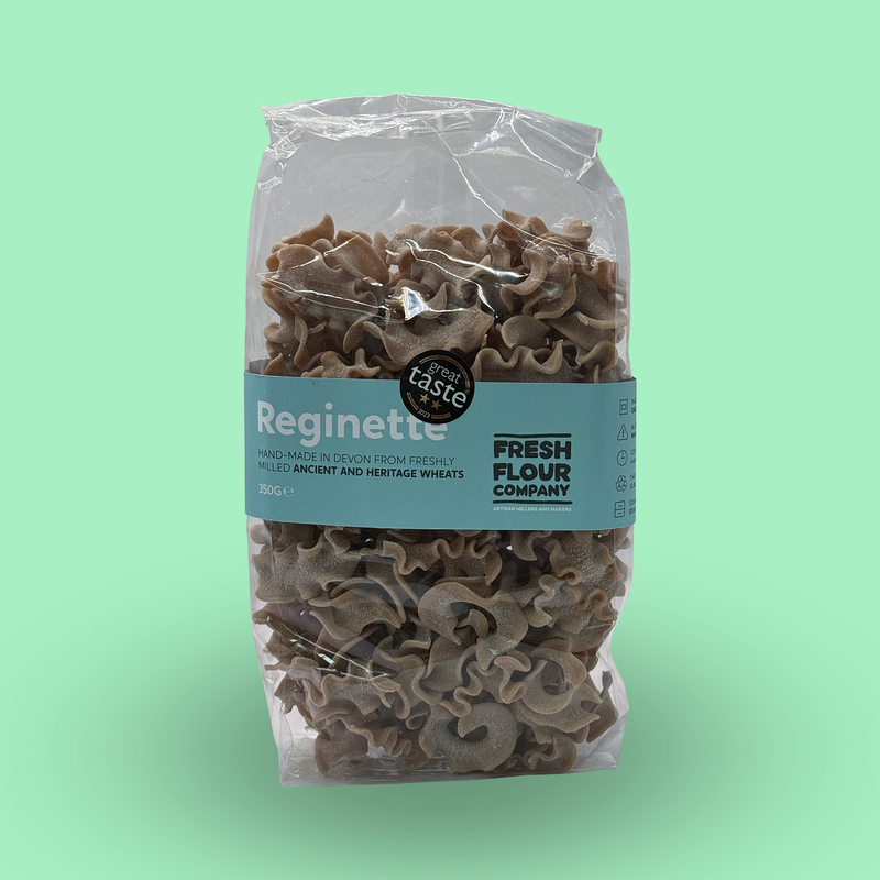 Ancient and heritage wheats reginette pasta