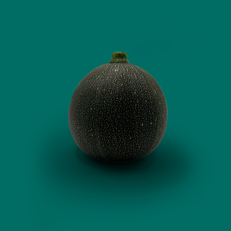 Organic round courgettes