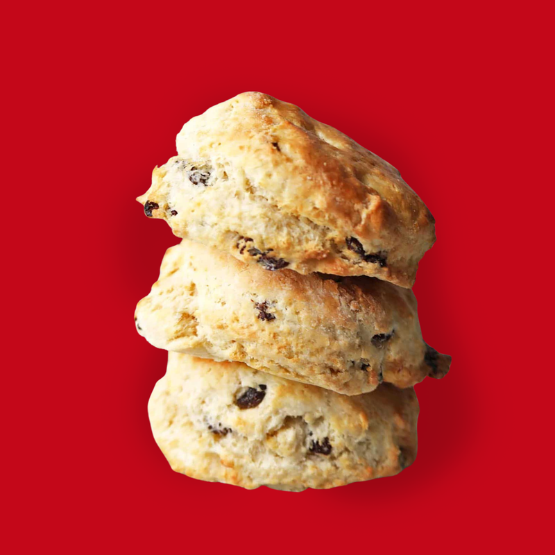 Sourdough sultana scones