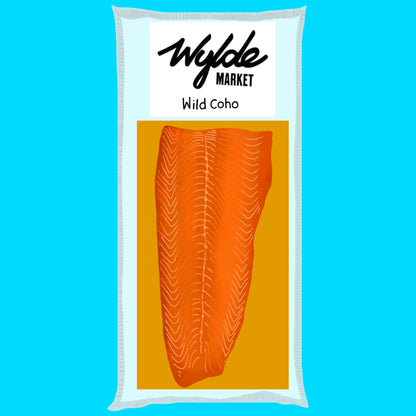 Whole side cold smoked wild coho Alaskan salmon