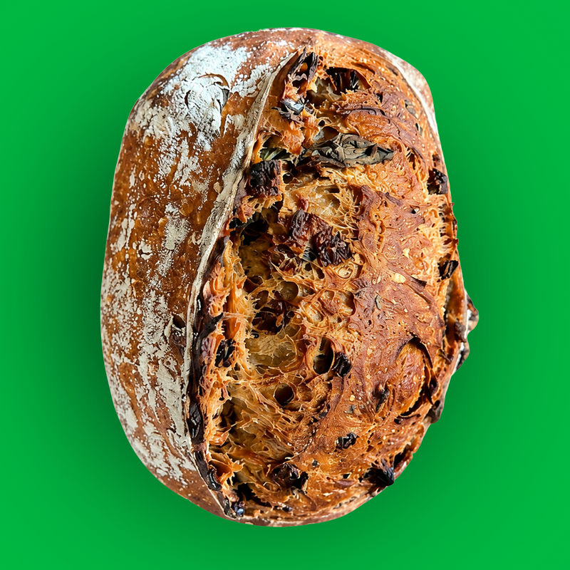 Sun-dried tomato and basil sourdough